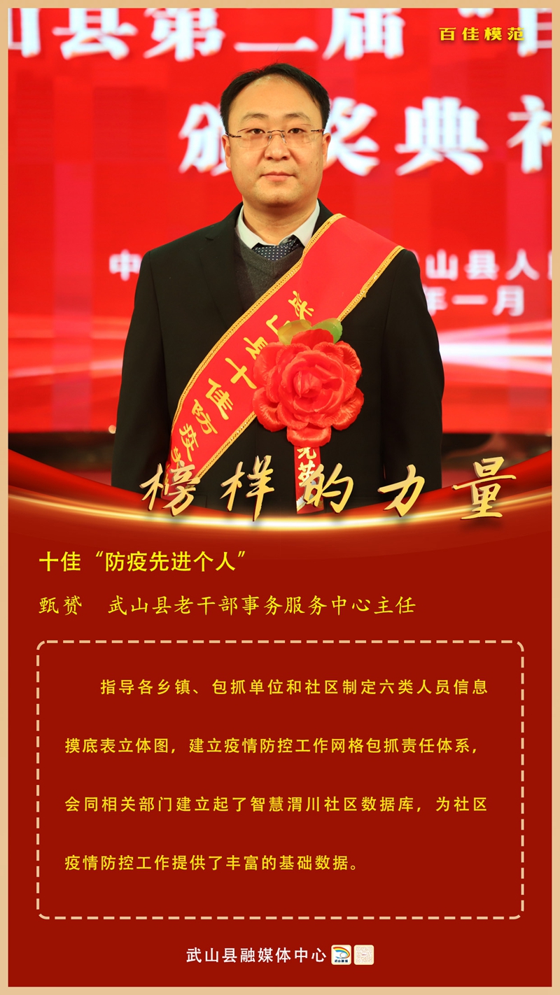 9甄 赟,武山县老干部事务服务中心主任