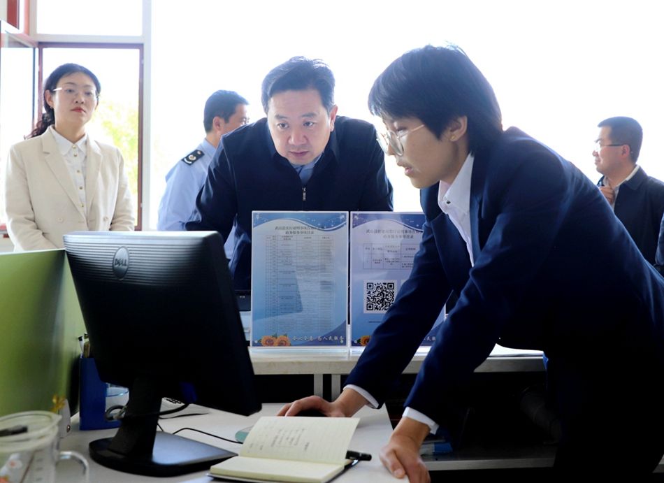 王志成调研指导全县优化营商环境及政务公开工作