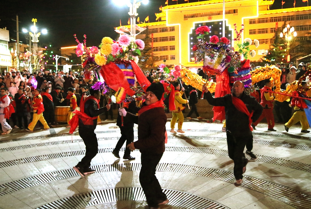 武山上九秧歌闹新春渭川大地贺新年