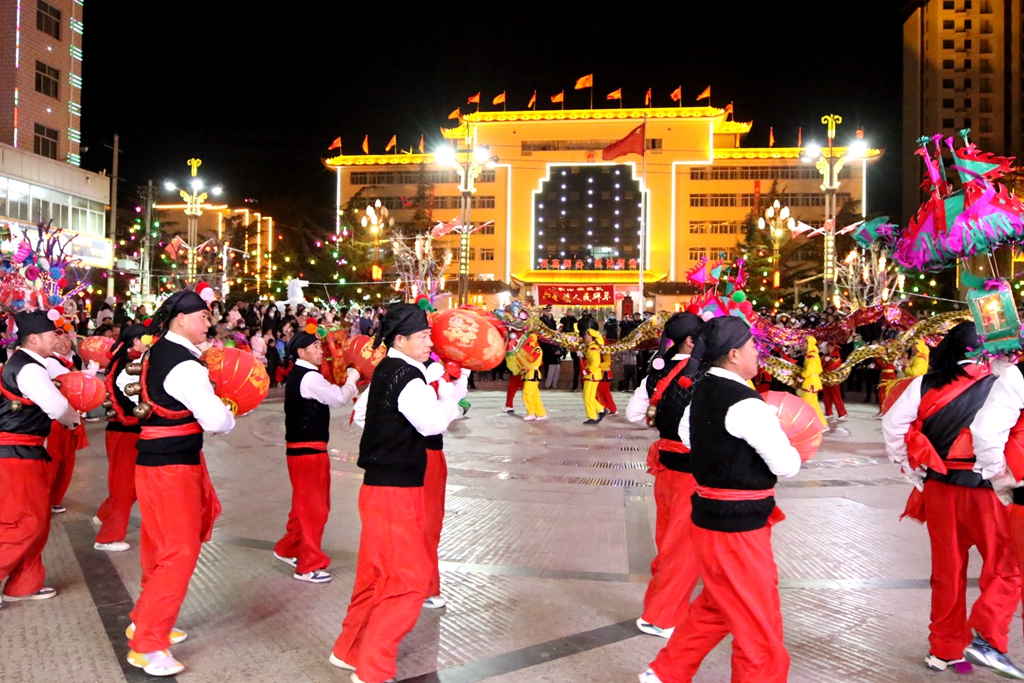 武山上九秧歌闹新春渭川大地贺新年